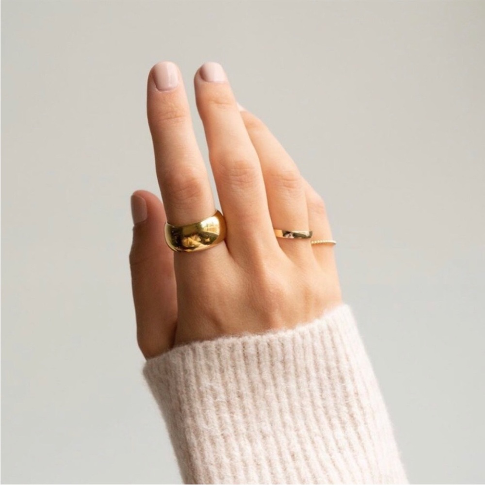 18k gold plated titanium ring